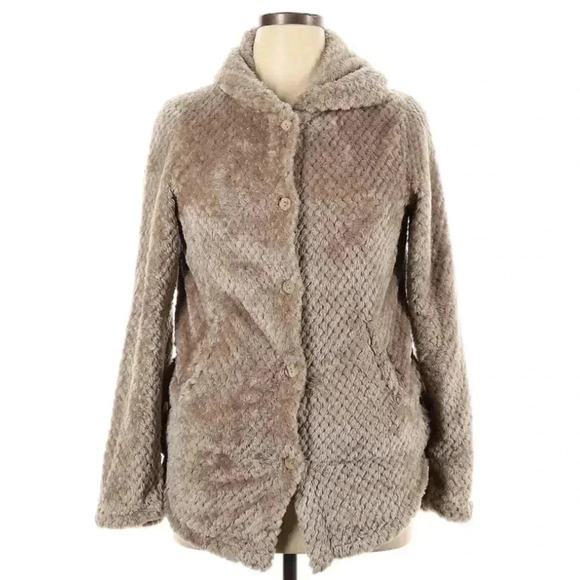 XL Brown UNBRANDED Fur Hooded Sweatshirt / Coat - Picture 1 of 4